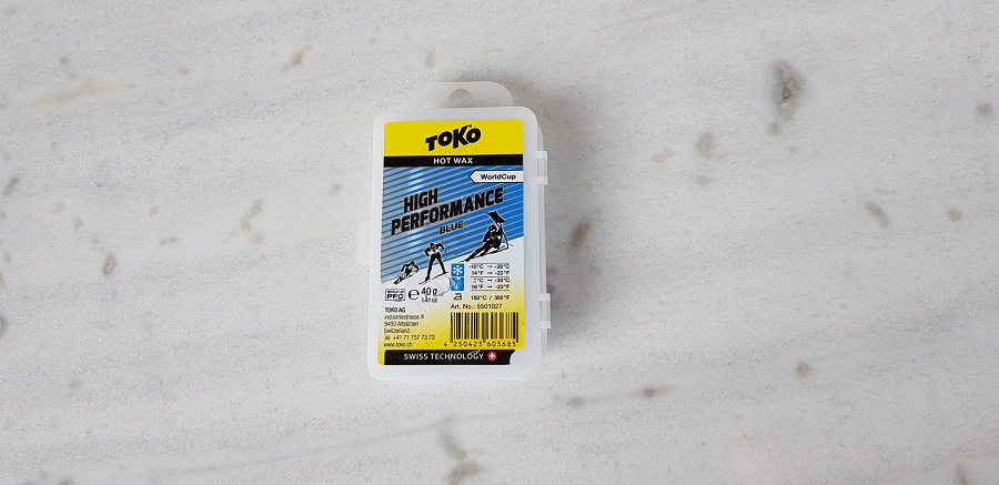 Blue high performance racing ski wax for fast gliding skis Blue high performance ski wax