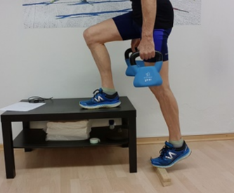 Calf raises helps you develop an explosive kick for the diagonal stride and double pole techniques Calf raises with a kettle-bell in each hand